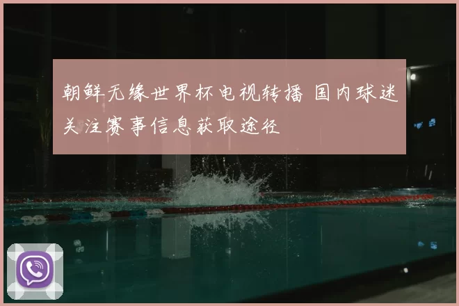 朝鲜无缘世界杯电视转播 国内球迷关注赛事信息获取途径